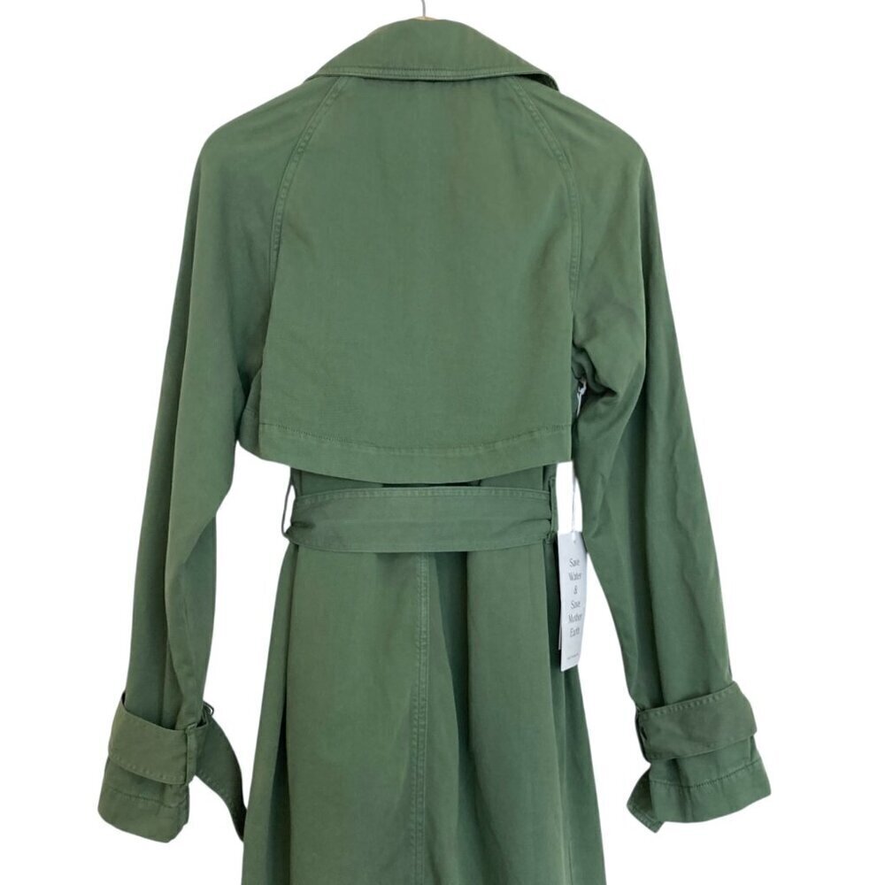 FREE PEOPLE x BOYISH Maxwell Trench Coat S Green - Picture 11 of 16